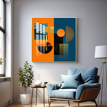 Geometrical Composition Premium Acrylic Square Wall Art