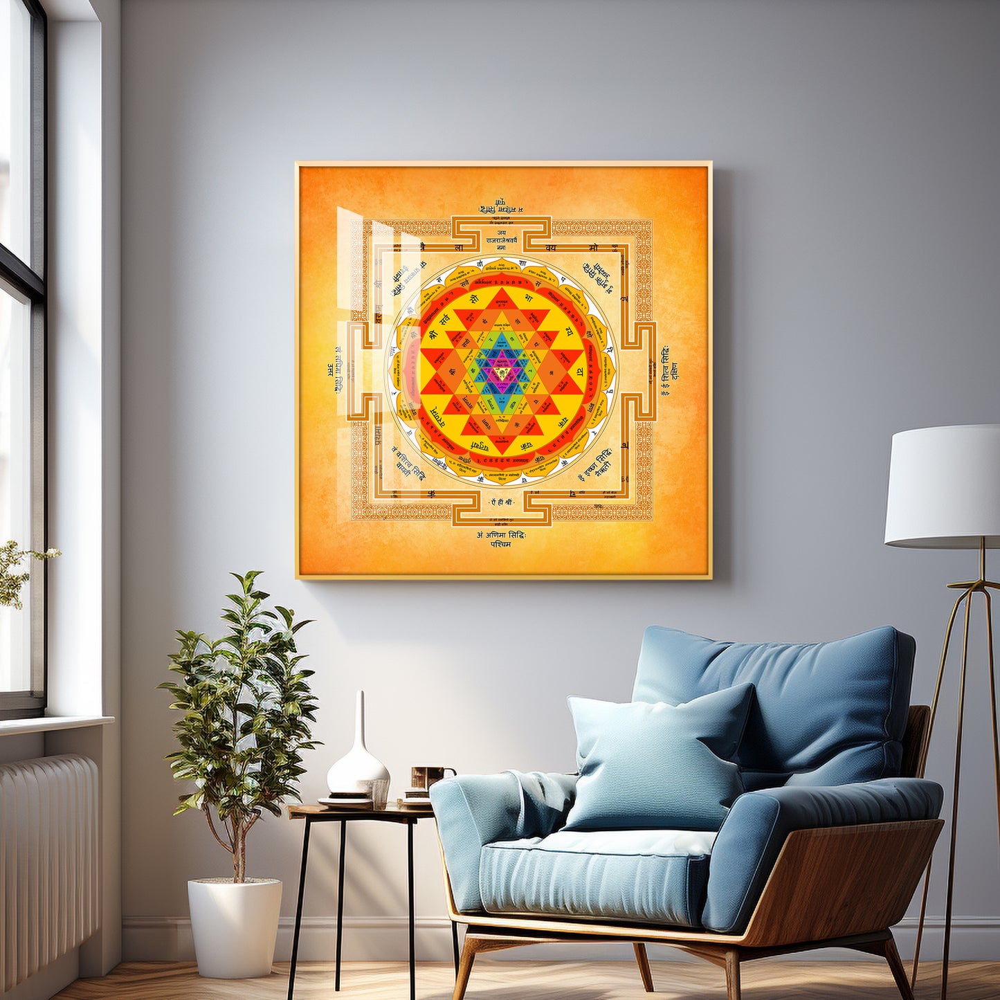 Shree Yantra Premium Acrylic Square Wall Art