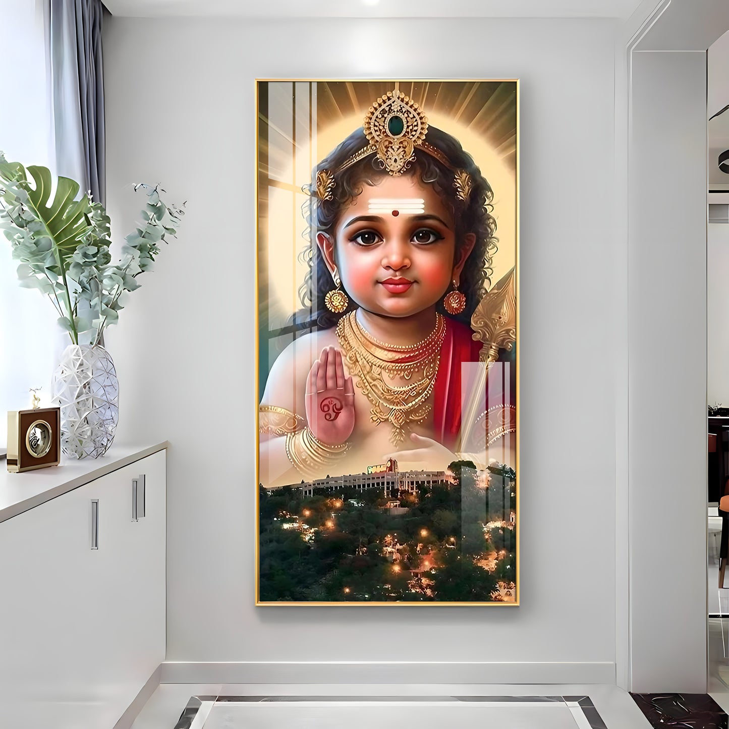 Lord Muruga Premium Acrylic Vertical Wall Art