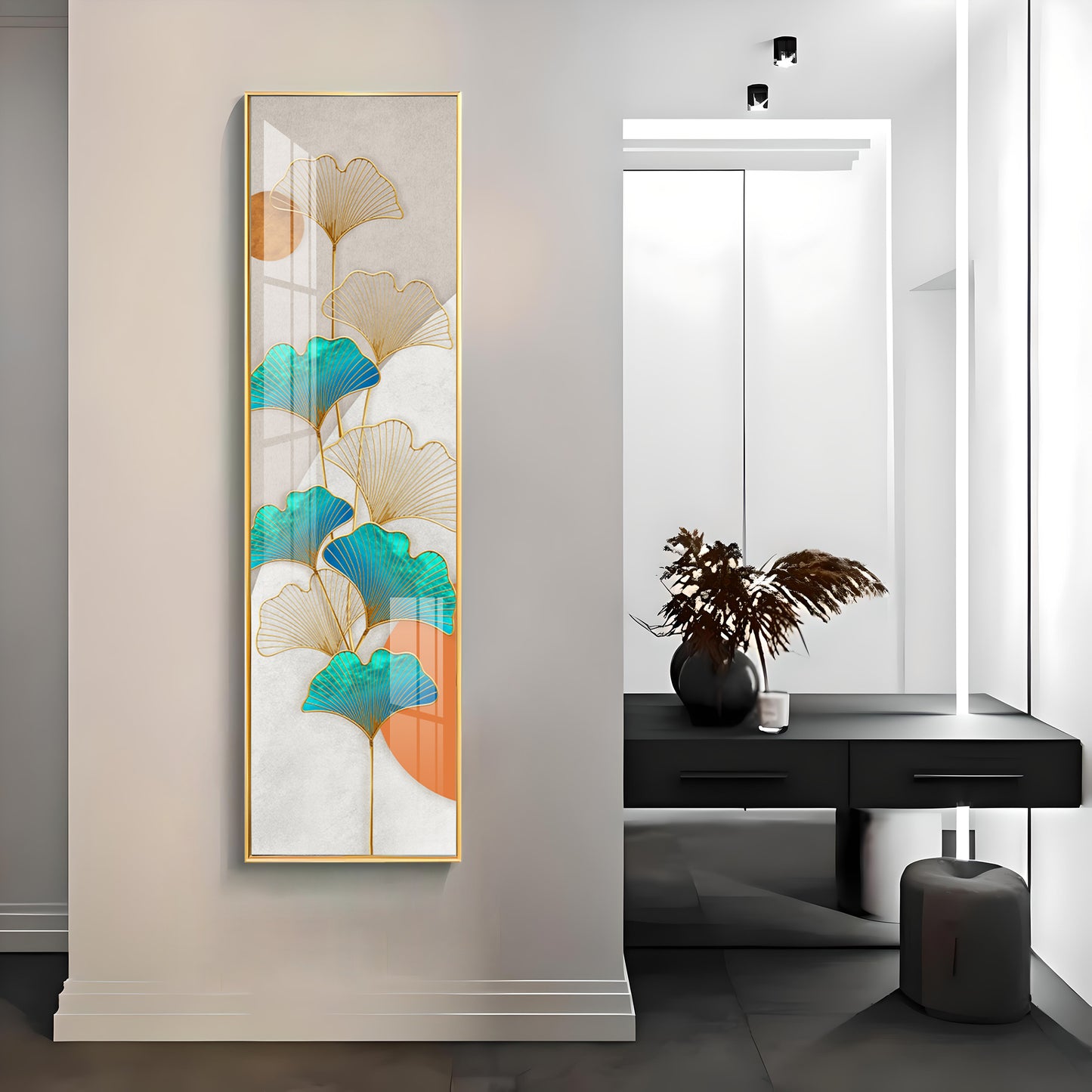 Framed Flowers Premium Acrylic Vertical Wall Art