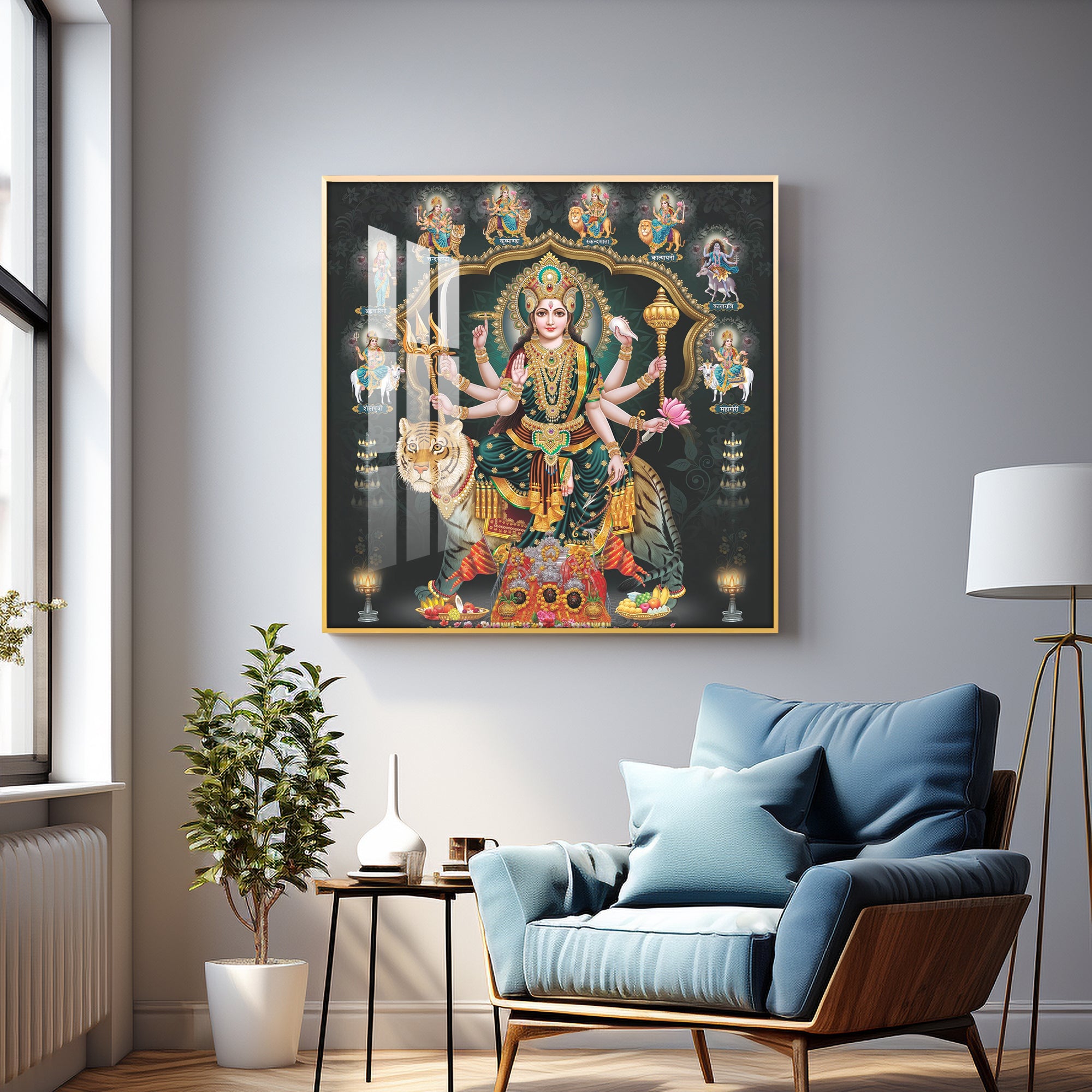 Hindu Goddess Premium Acrylic Square Wall Art