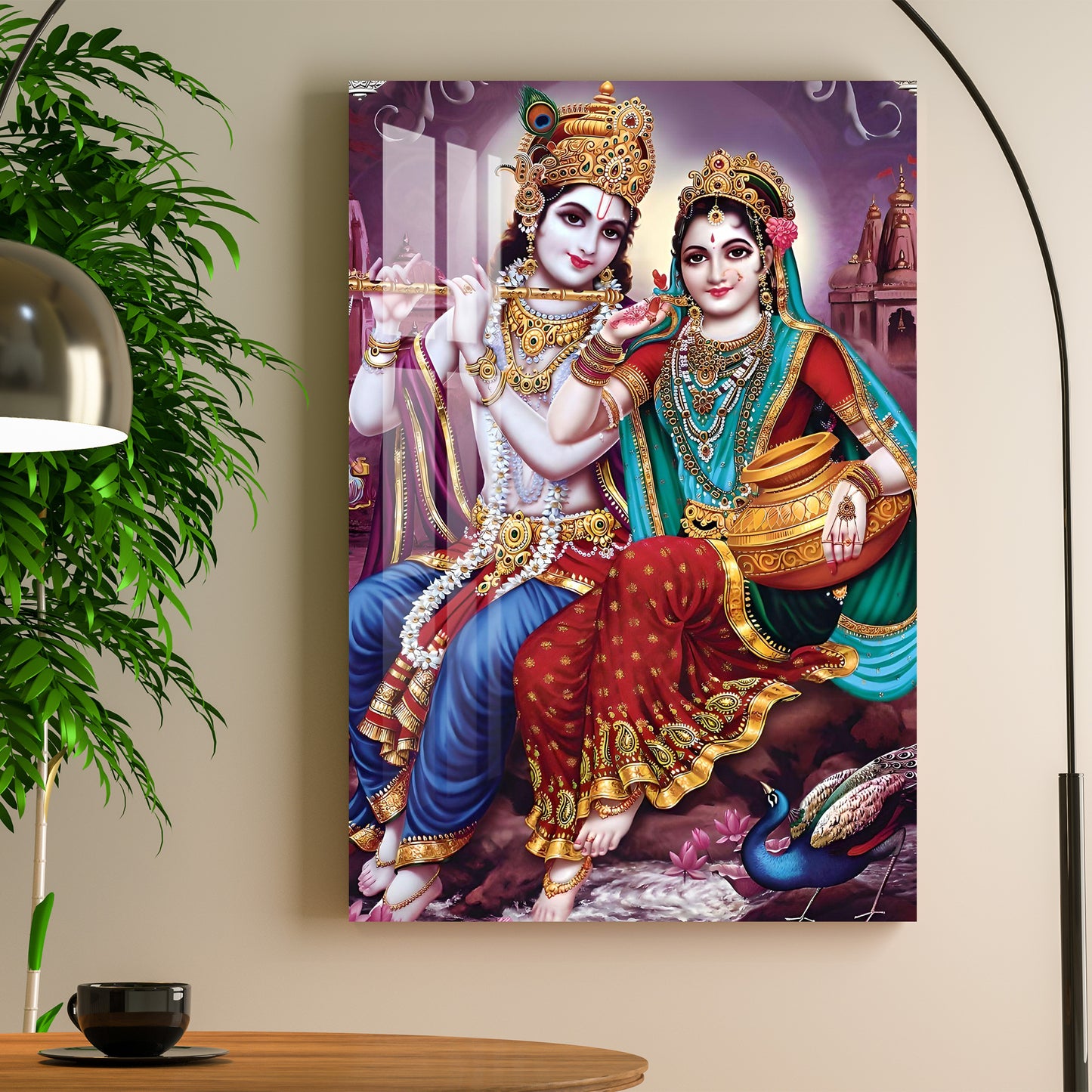 Radha Krishna Acrylic Wall Art