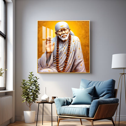 Shirdi Sai Premium Acrylic Square Wall Art