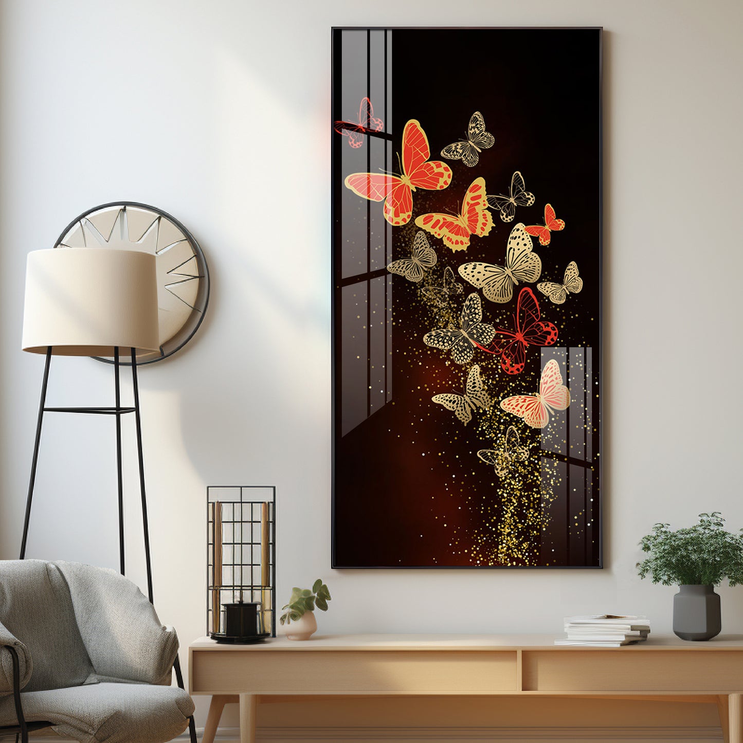 Glittering Butterflies Luxury Crystal Wall Art