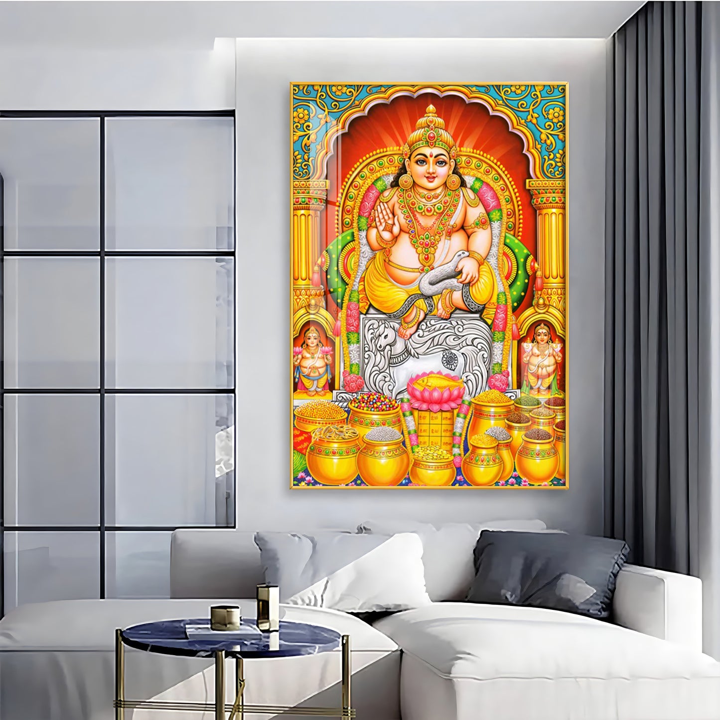 God Of Wealth And Treasurer Premium Acrylic Vertical Wall Art