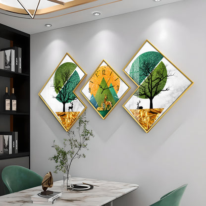 Green Forest Premium Acrylic Wall Clock