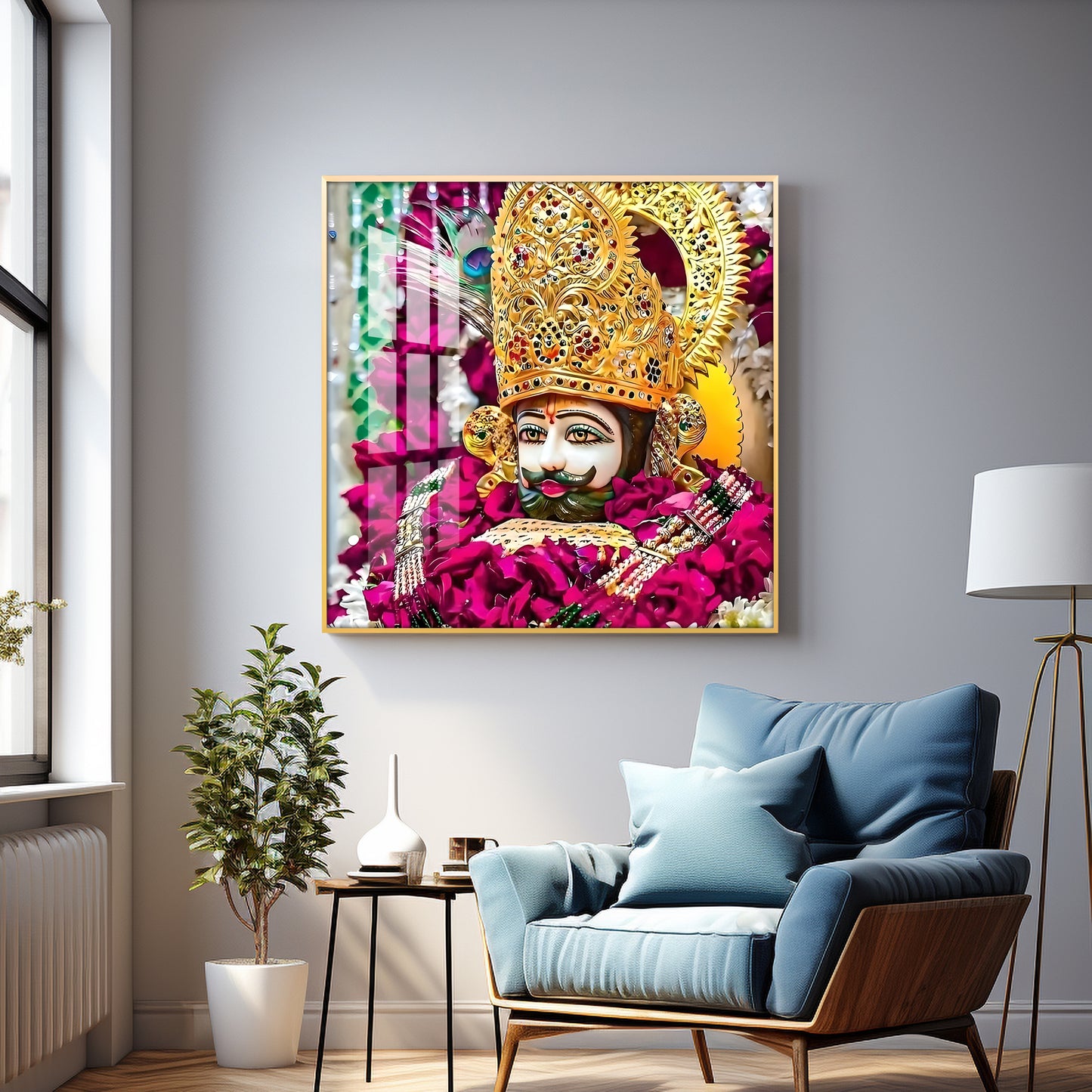 Teen Baand Dhaari Premium Acrylic Square Wall Art