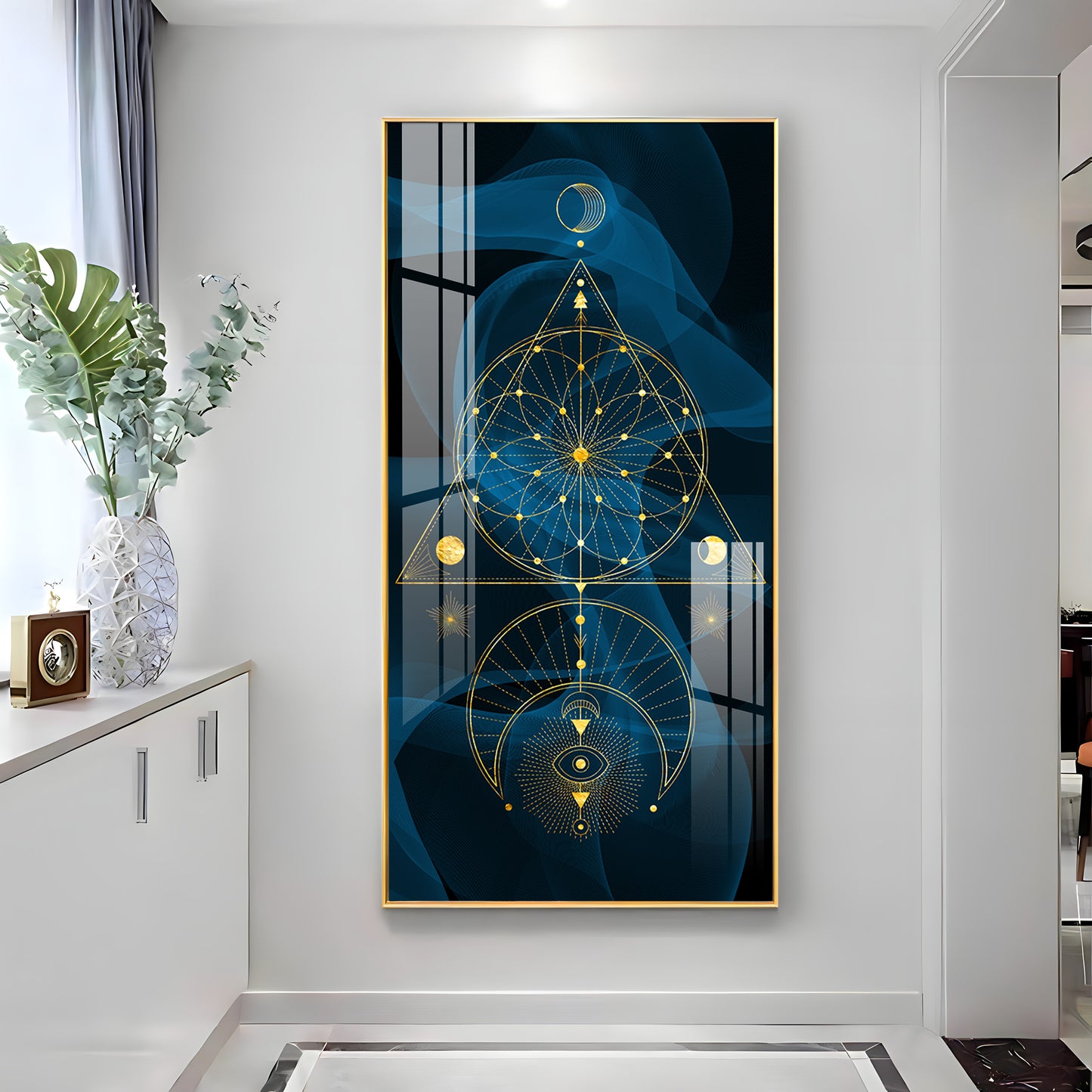 Modern Minimalist Geometric Premium Acrylic Vertical Wall Art