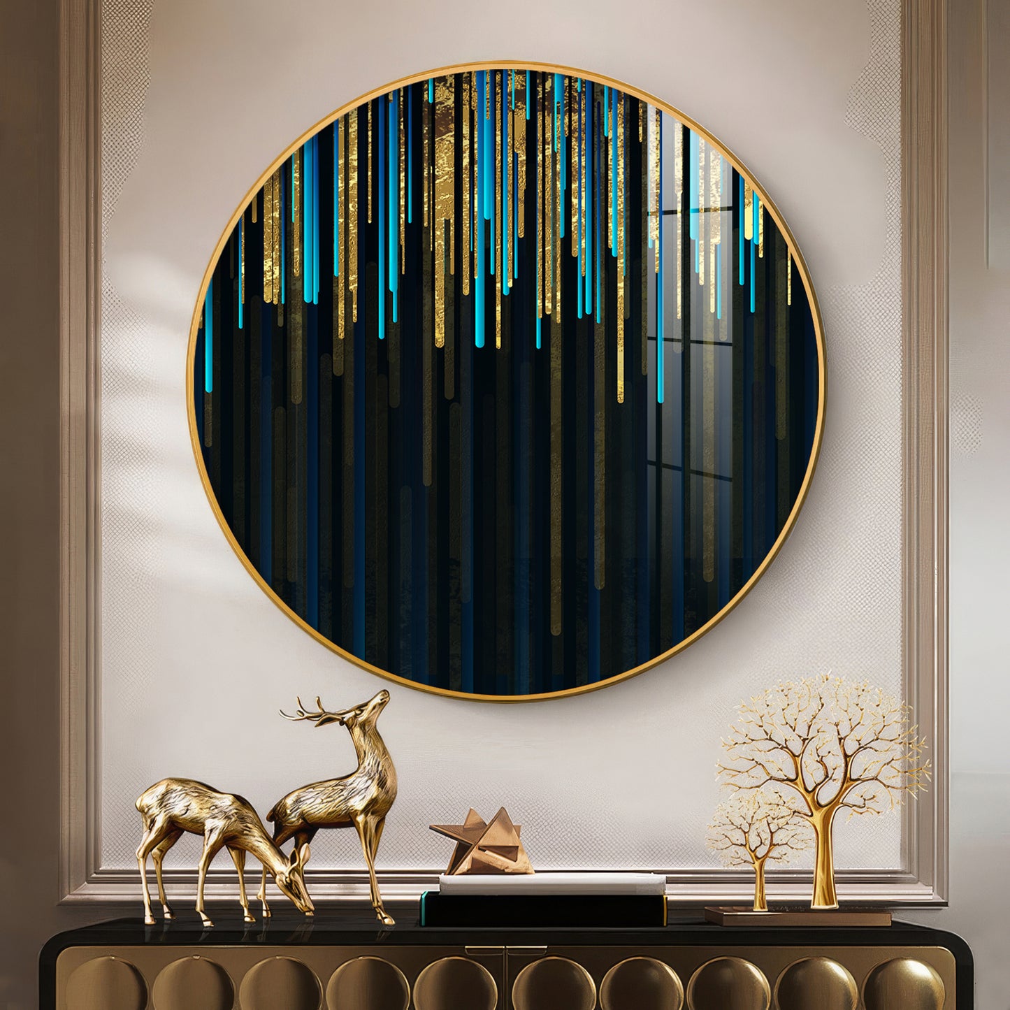 Colorful Palette Premium Acrylic Round Wall Art