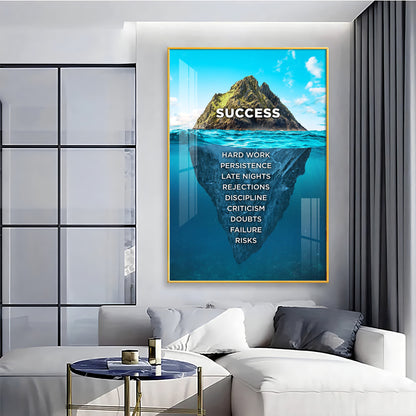 Success Premium Acrylic Vertical Wall Art