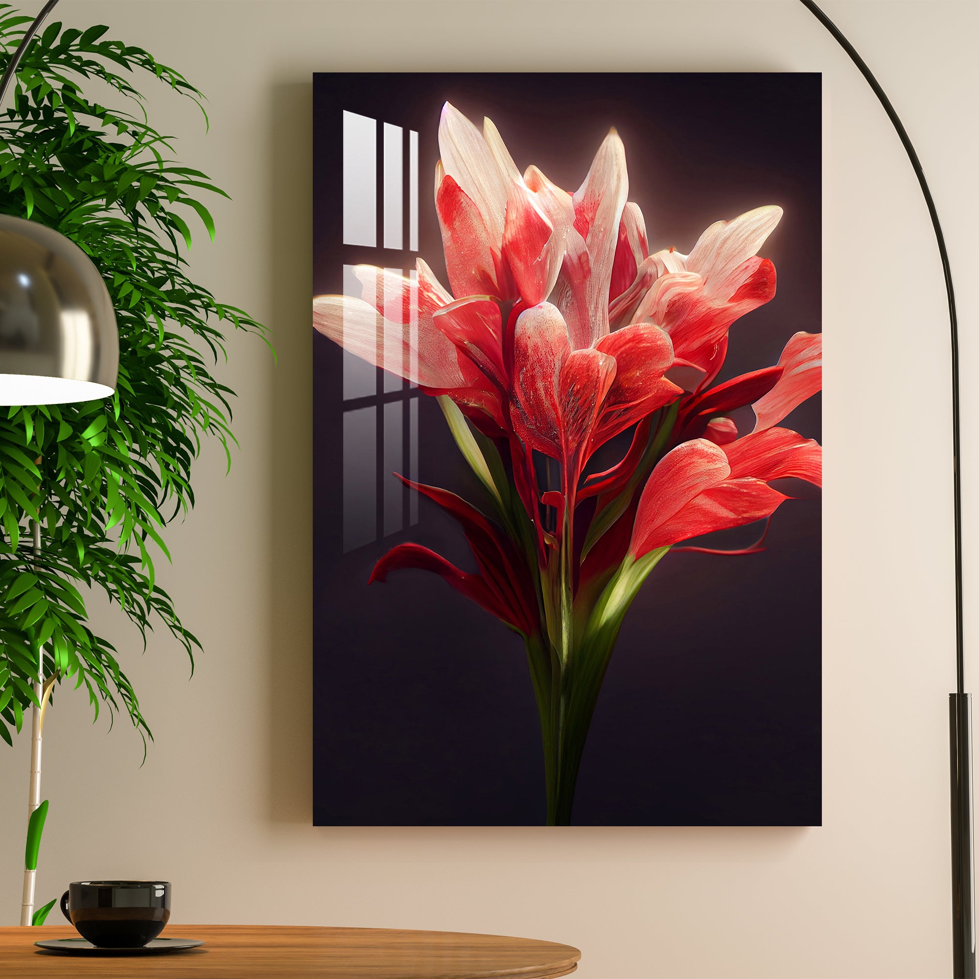 Red Lilies Acrylic Wall Art