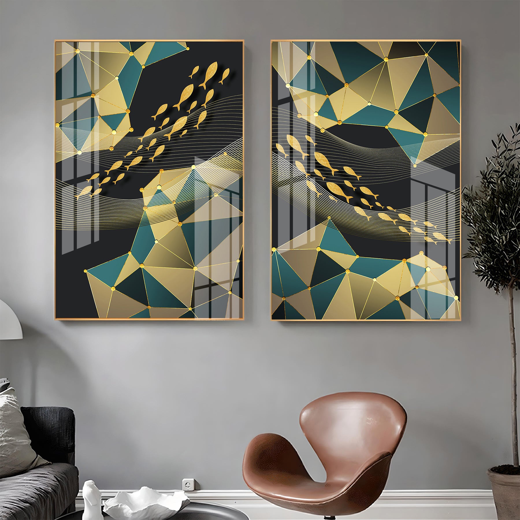 Imagination Frames Premium Acrylic Vertical Wall Art (Set Of 2)