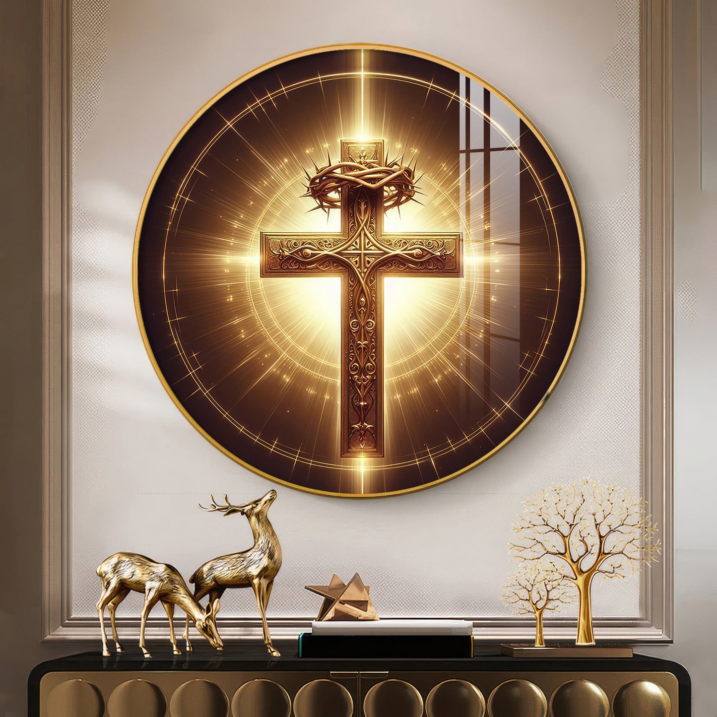 Sacred Symbol Sign Premium Acrylic Round Wall Art