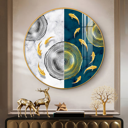 Goldfish Dreamscape Premium Acrylic Round Wall Art