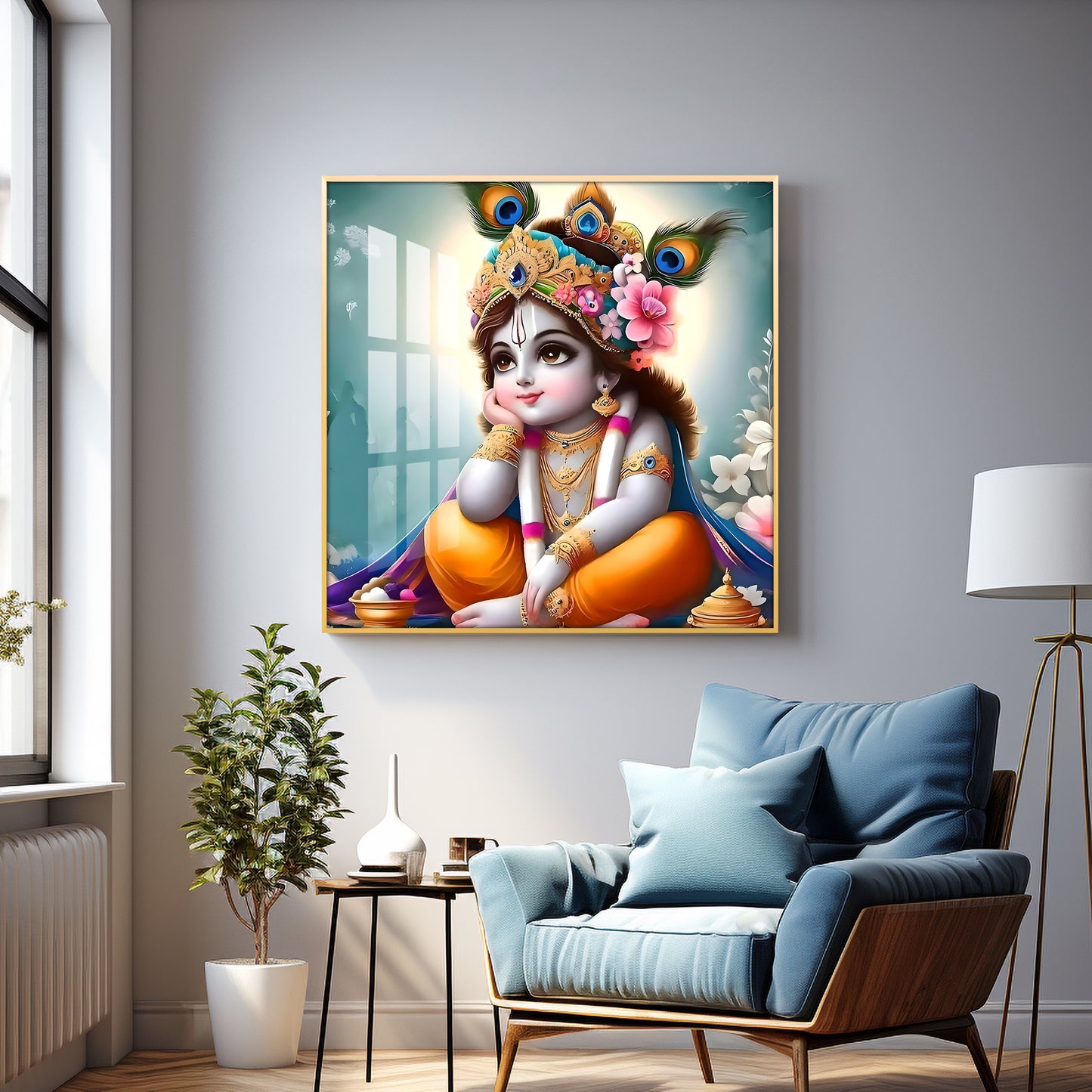 Little Kanha Premium Acrylic Square Wall Art