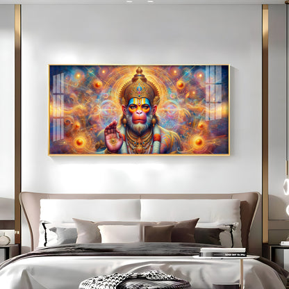 Divine Bajarang Bali Premium Acrylic Horizontal Wall Art