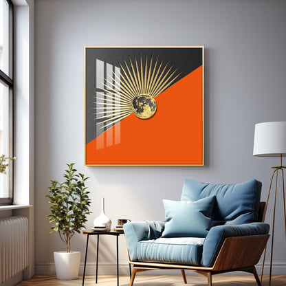 Symbolic Rays Premium Acrylic Square Wall Art