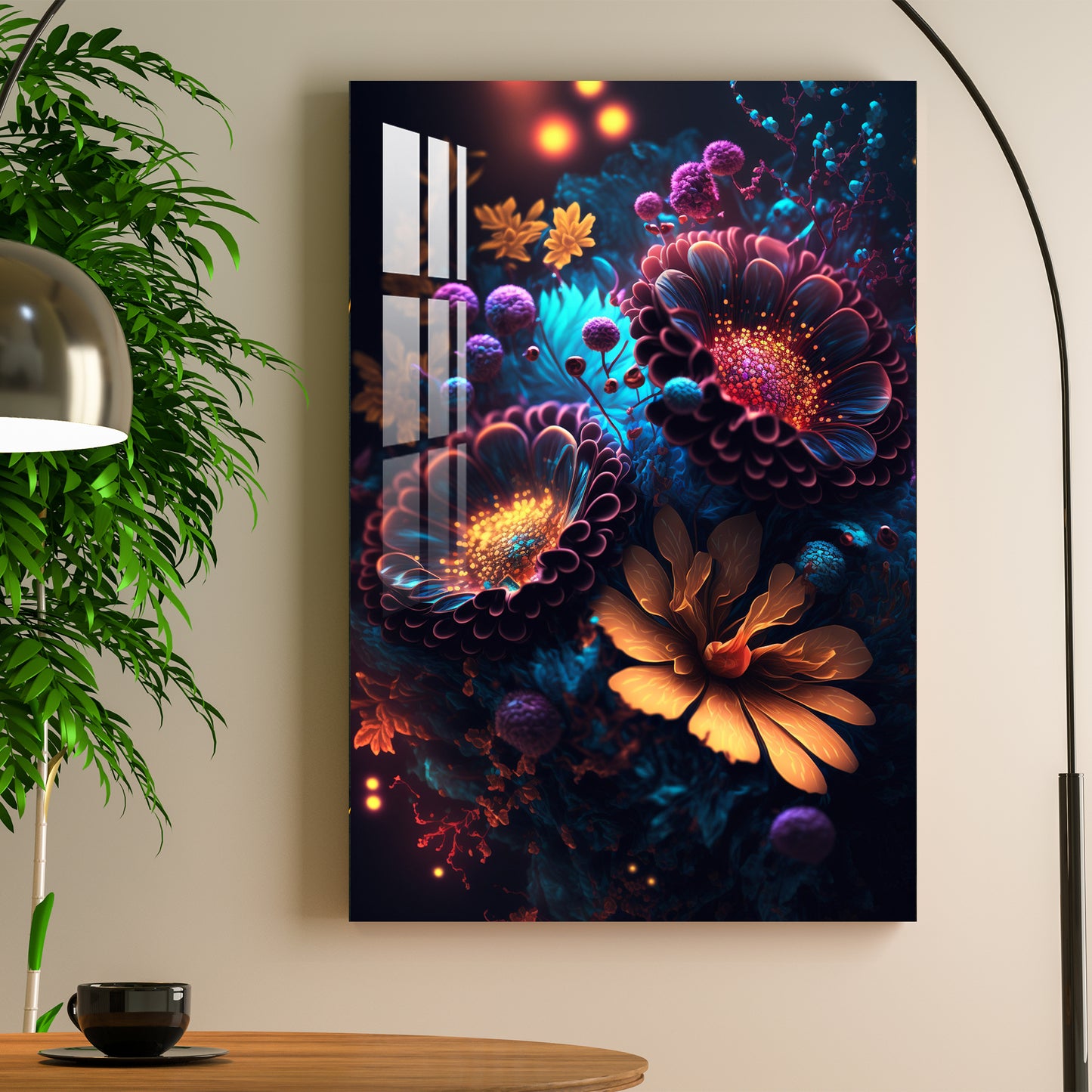 Majestic Flowers Acrylic Wall Art