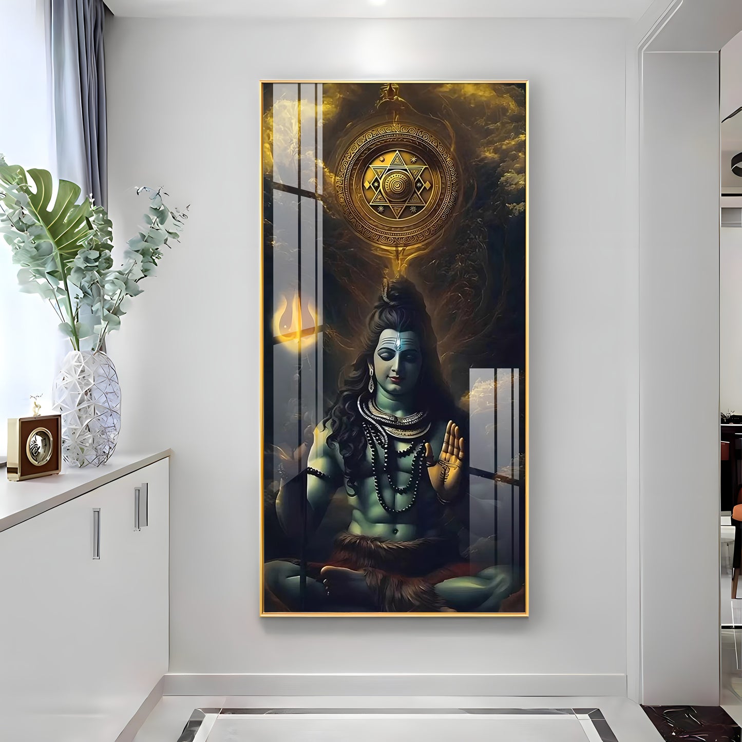 Shiv Saadhna Premium Acrylic Vertical Wall Art