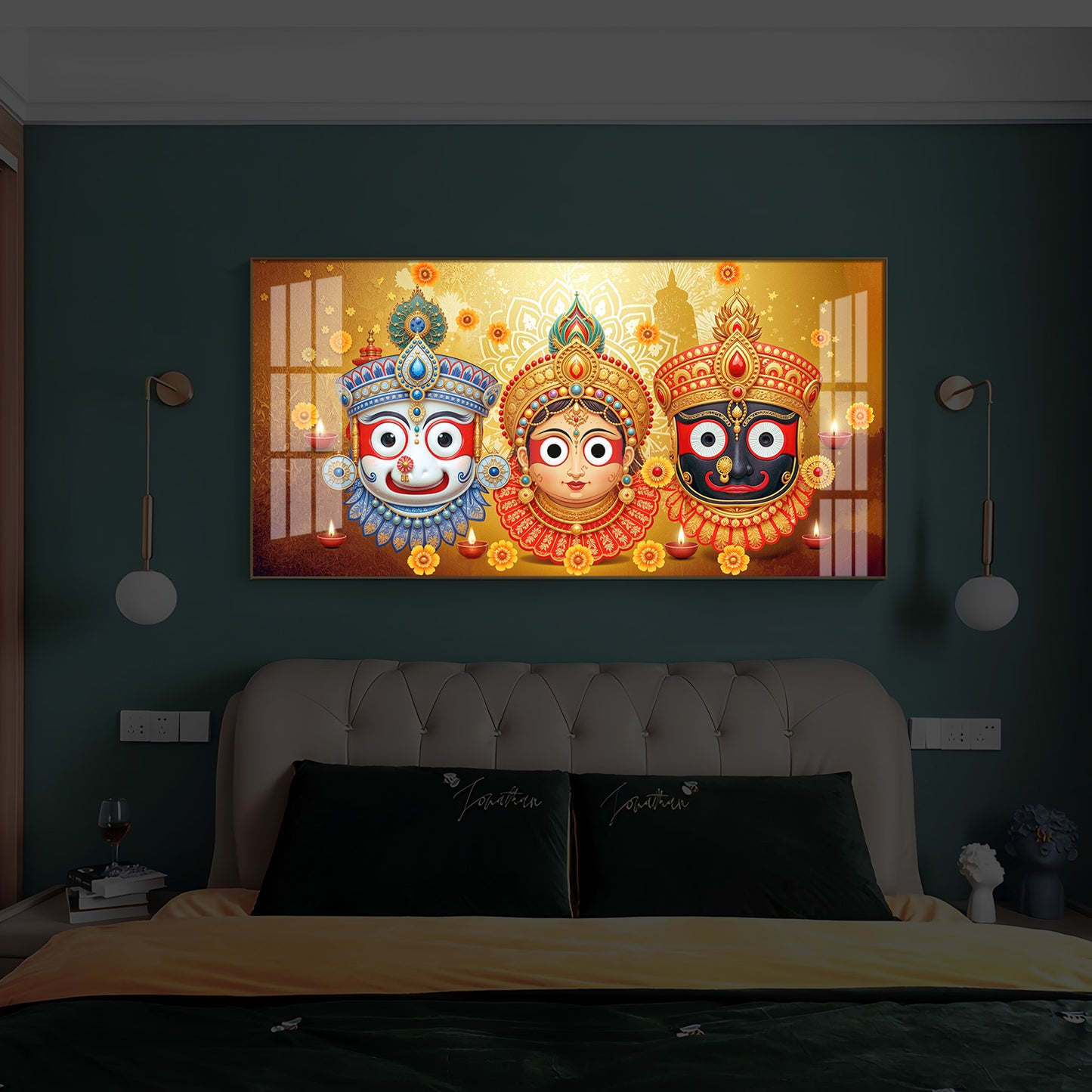 Jai Jagannath Modern Luxury Backlight Horizontal Wall Art