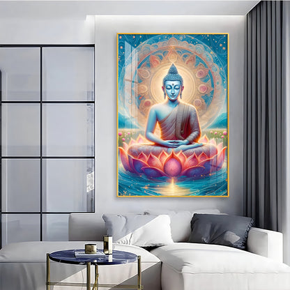 Dharvika buddha Premium Acrylic Vertical Wall Art