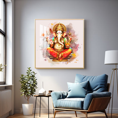 Gajanan Maharaj Premium Acrylic Square Wall Art