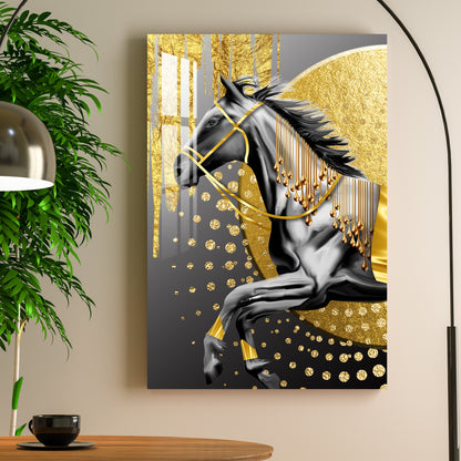 Golden Run Acrylic Wall Art