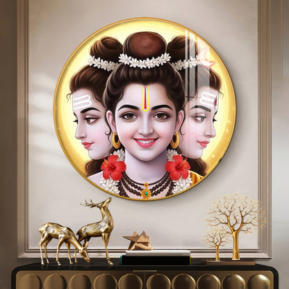 Gurudev Datt Premium Acrylic Round Wall Art