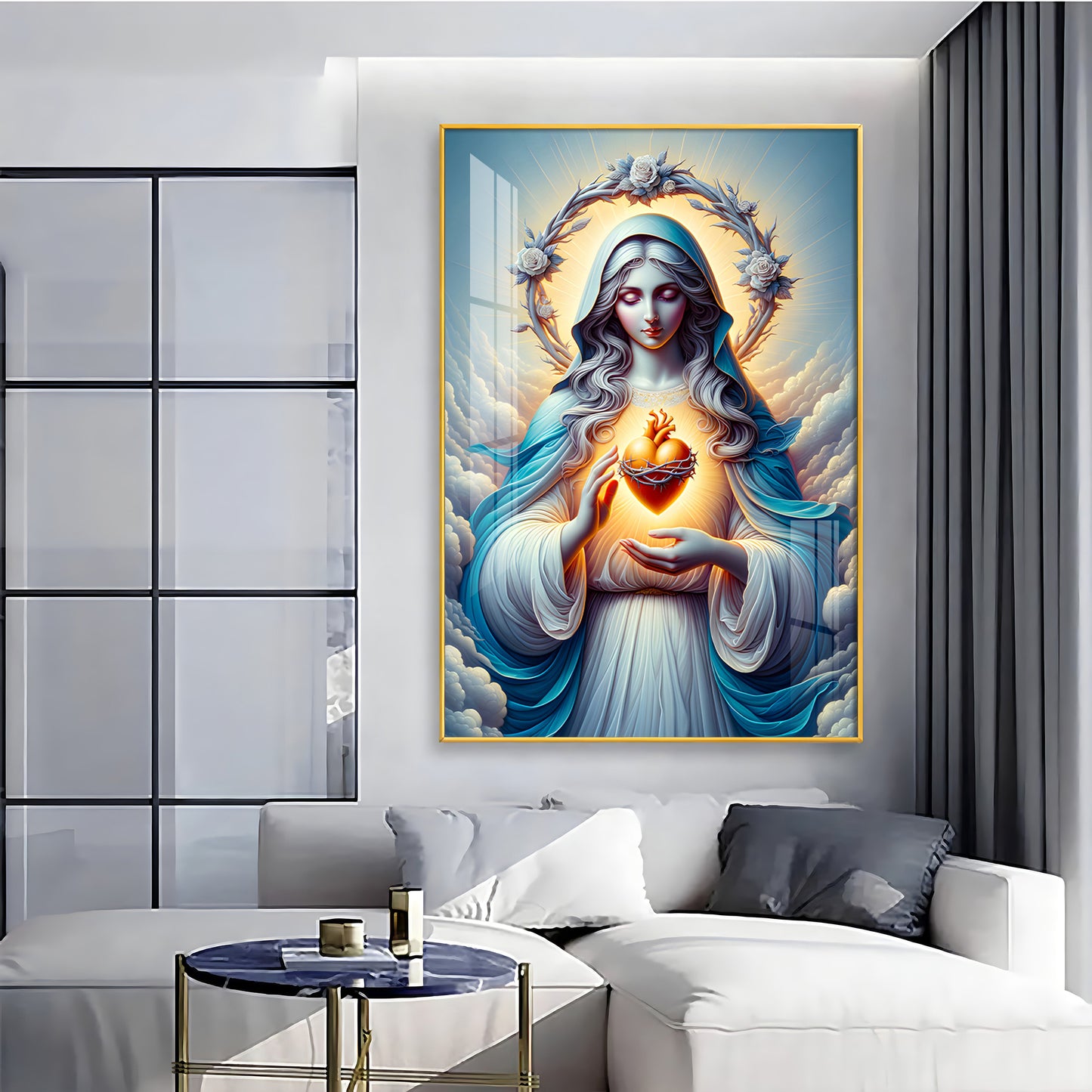 Divine Maternal Love Premium Acrylic Vertical Wall Art