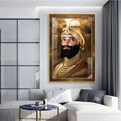 Guru Gobind Singh Premium Acrylic Vertical Wall Art