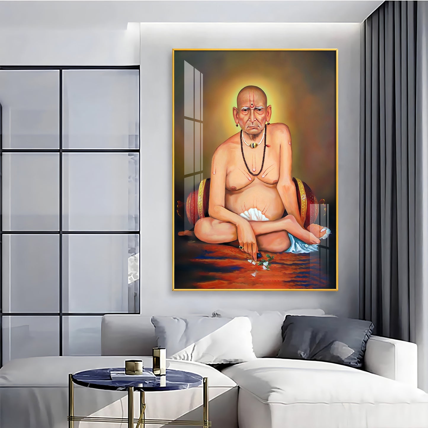 Shri Swami Samarth Baba Ji Premium Vertical Acrylic Wall Art