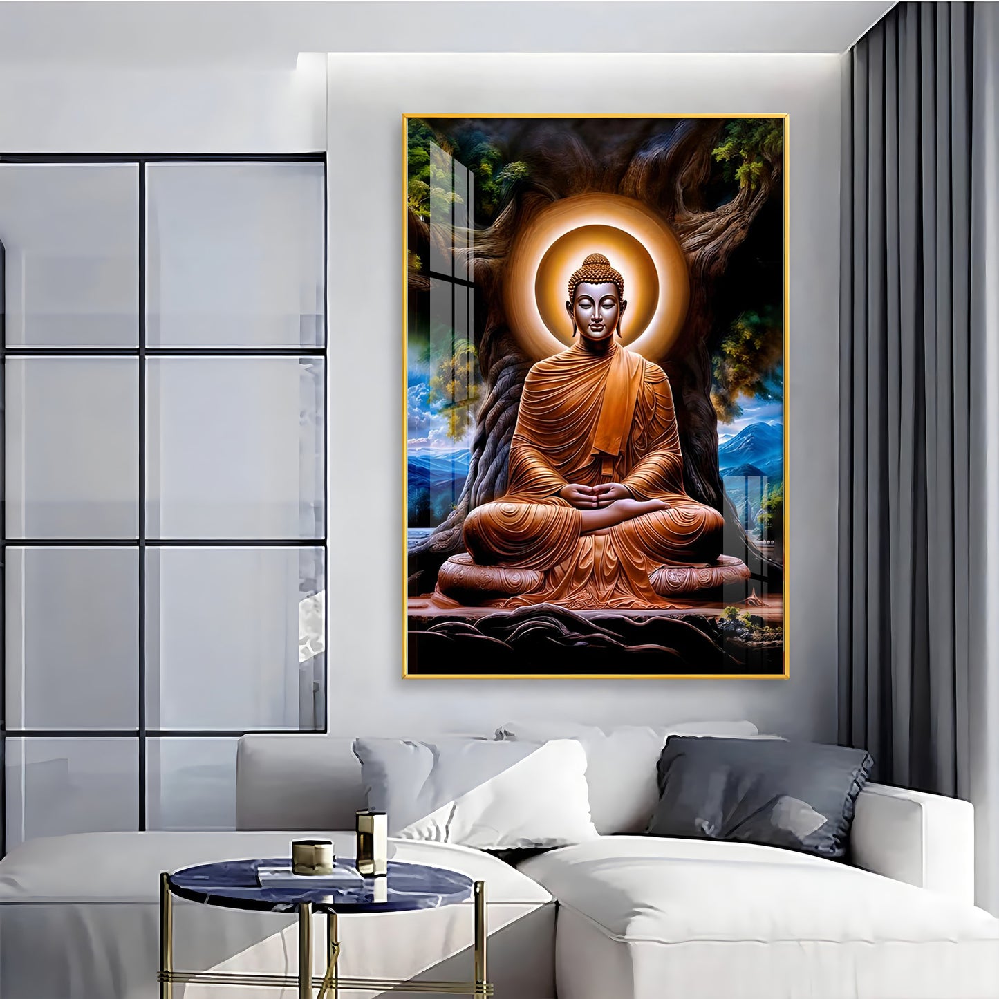 Masstone Buddha Premium Acrylic Vertical Wall Art