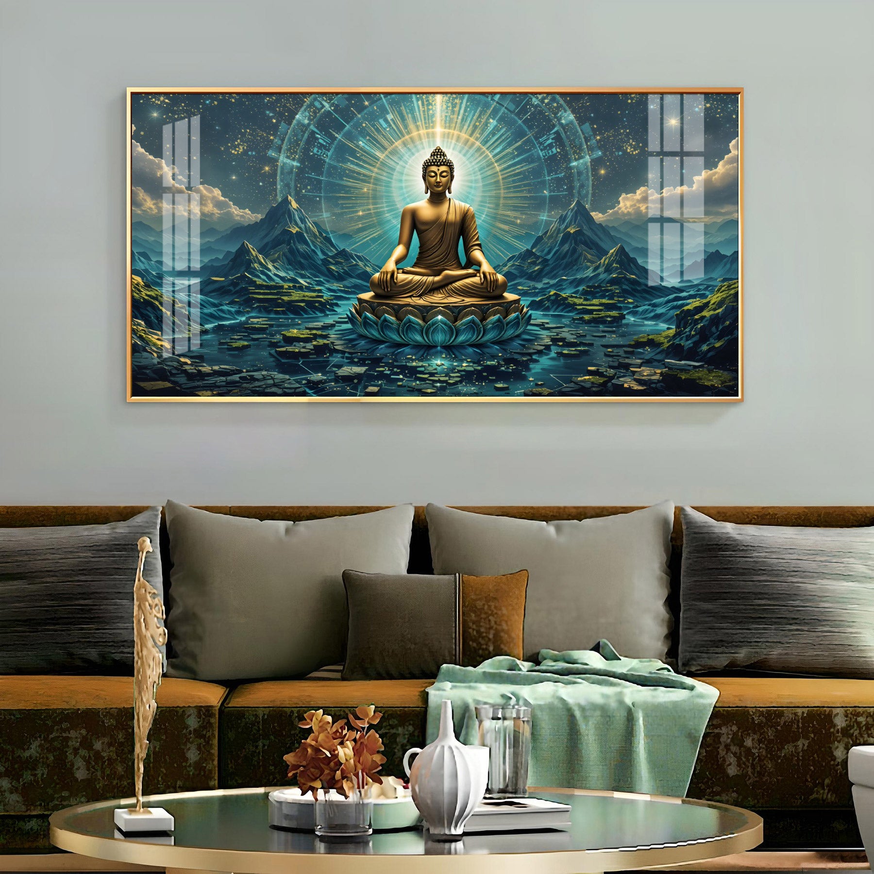 Buddha's Reflection Premium Acrylic Horizontal Wall Art