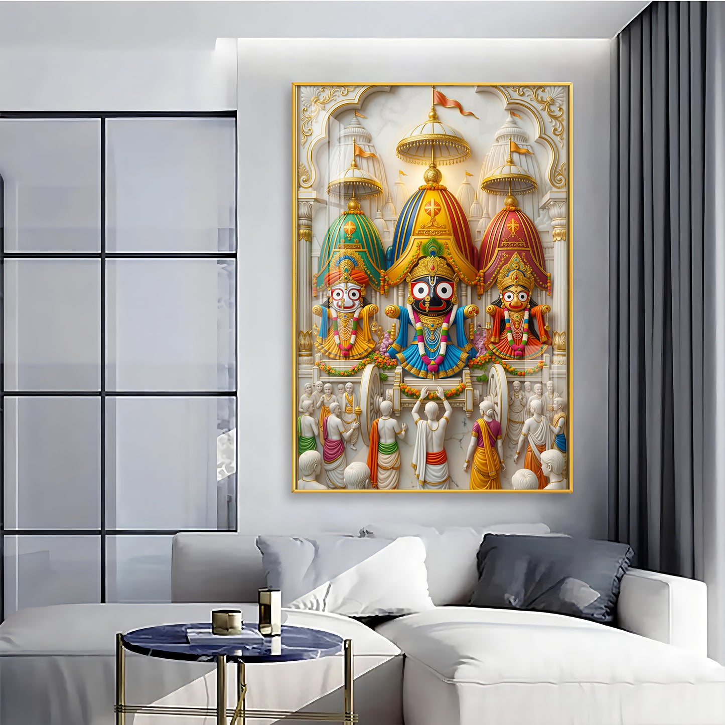 Lord Jagannath Rath Yatra Premium Acrylic Vertical Wall Art