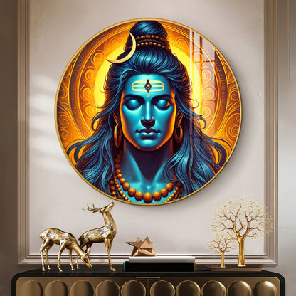 Supreme Soul Shiva Premium Acrylic Round Wall Art
