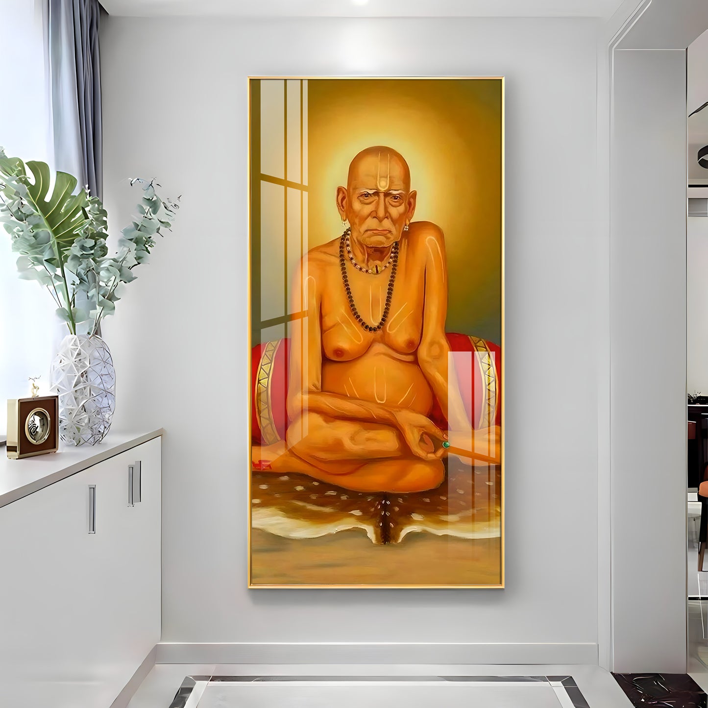 Swami Samarth Premium Acrylic Vertical Wall Art