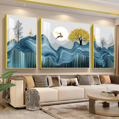 Positive Morning Premium Acrylic Wall Art (Set of 3)