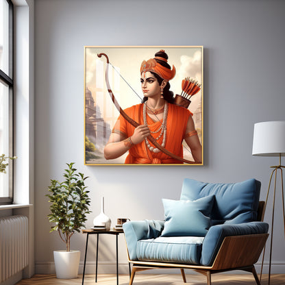 Prabhu Shree Ram Premium Acrylic Square Wall Art