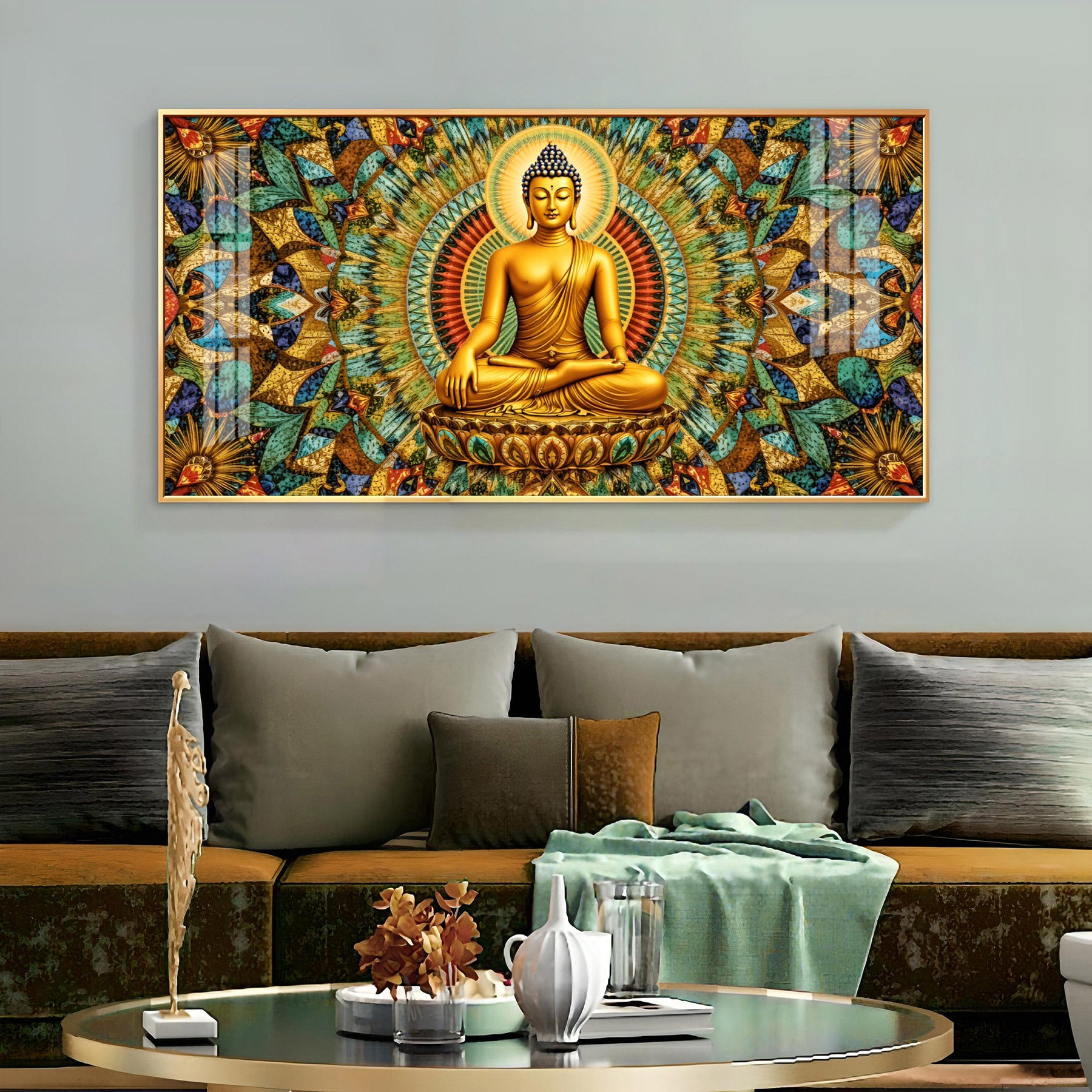 Radiant Harmony Of Buddha Premium Acrylic Horizontal Wall Art