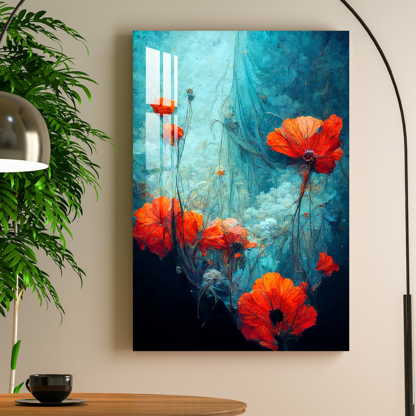 California Poppy Flowers Acrylic Wall Art