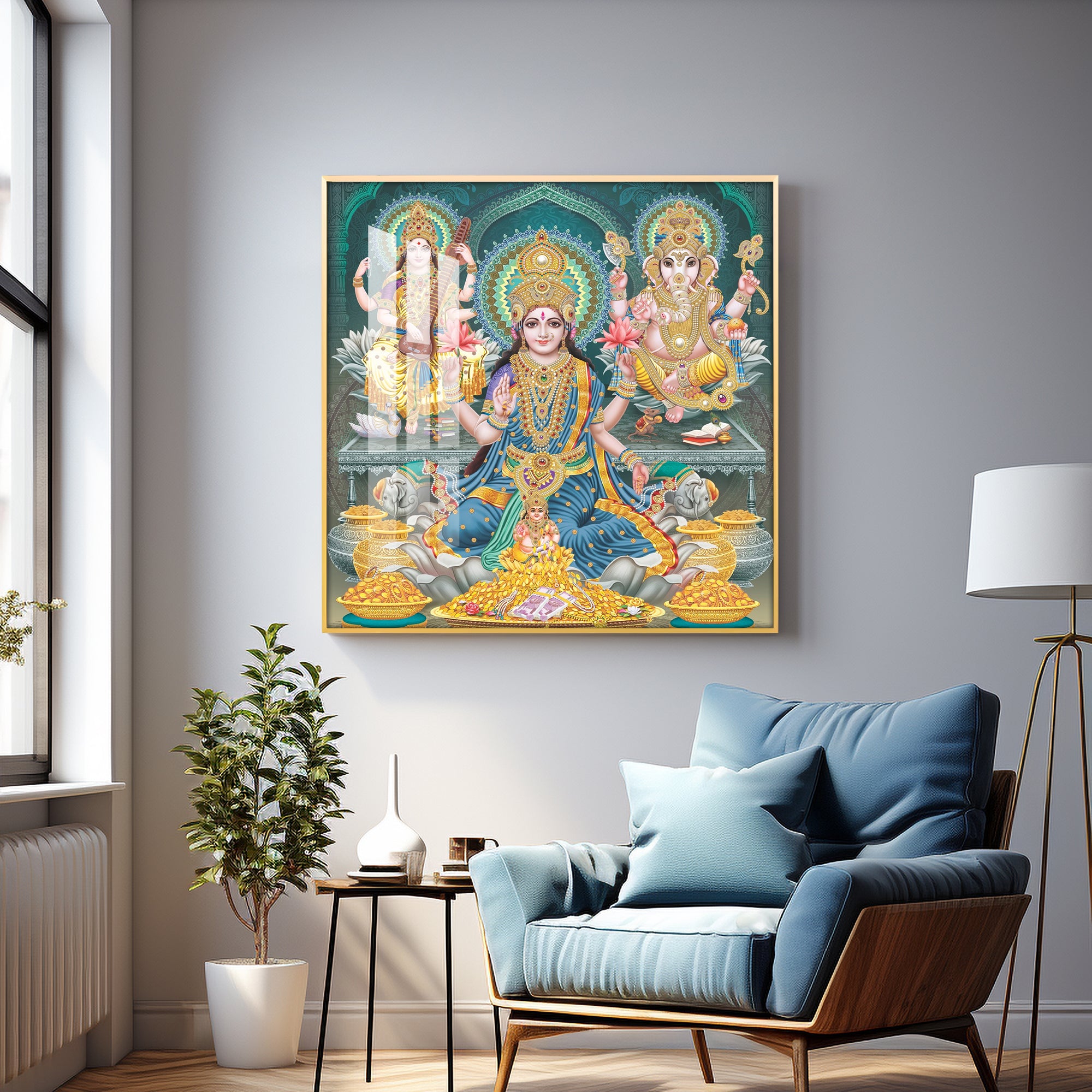 Deities Blessings Premium Acrylic Square Wall Art