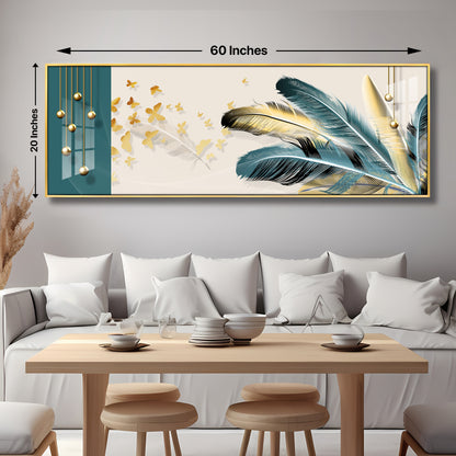 Feather Bouquet Premium Acrylic Horizontal Wall Art