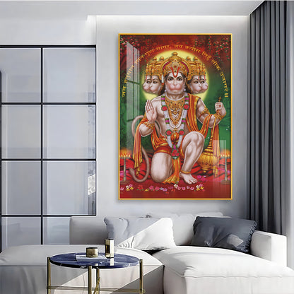 Lord Hanuman Premium Vertical Acrylic Wall Art