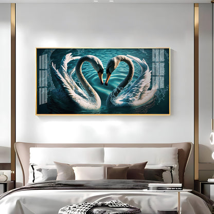 Blended By Love Swan Premium Acrylic Horizontal Wall Art