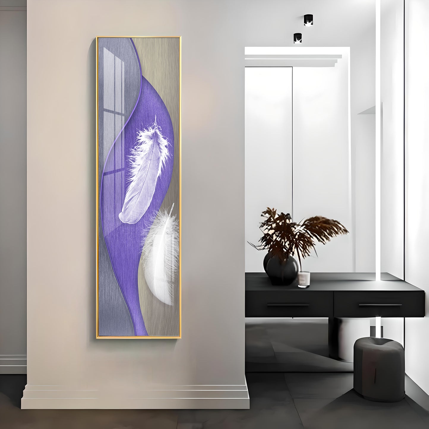 Purple Whispers Premium Acrylic Vertical Wall Art