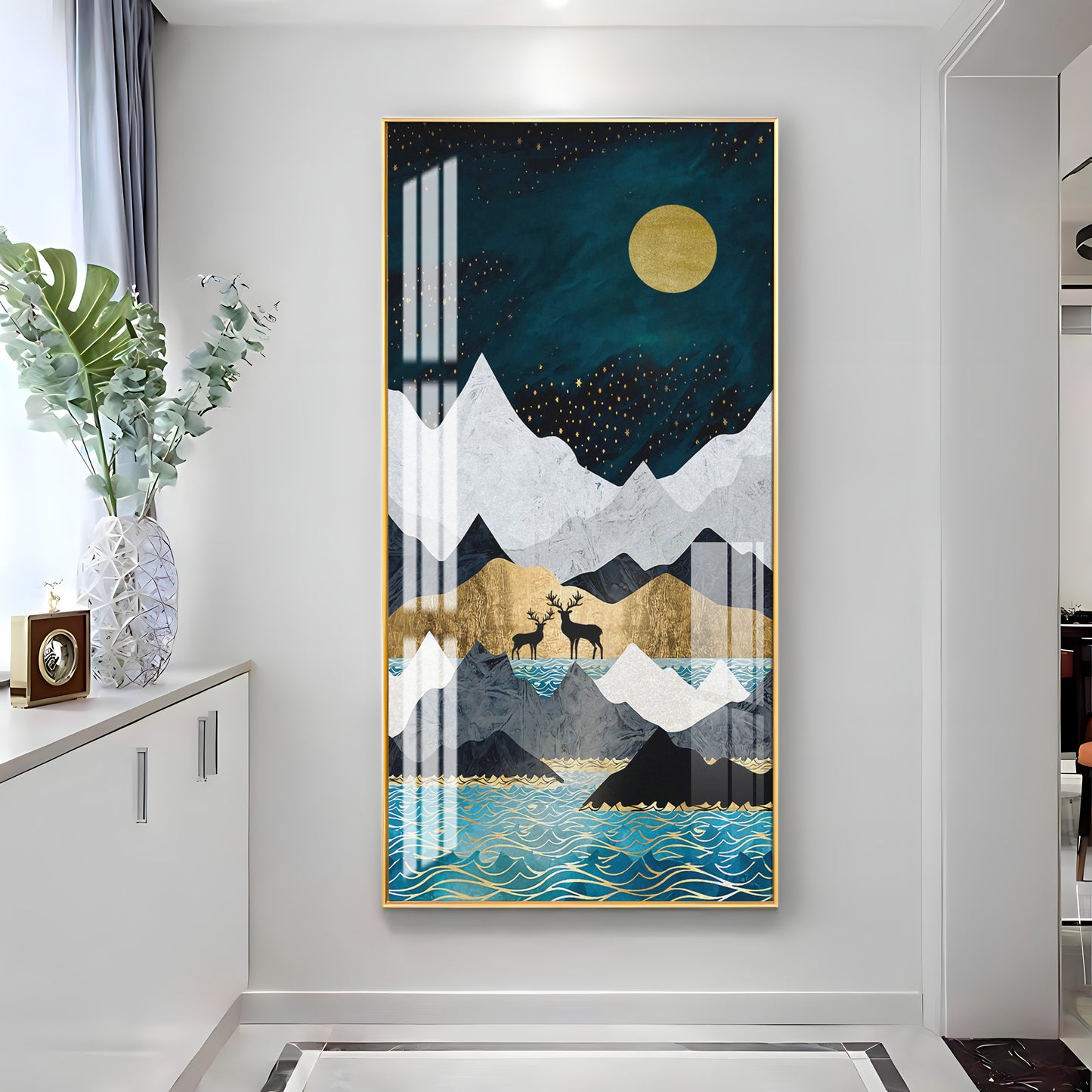 Winter Mountains Premium Acrylic Vertical Wall Art