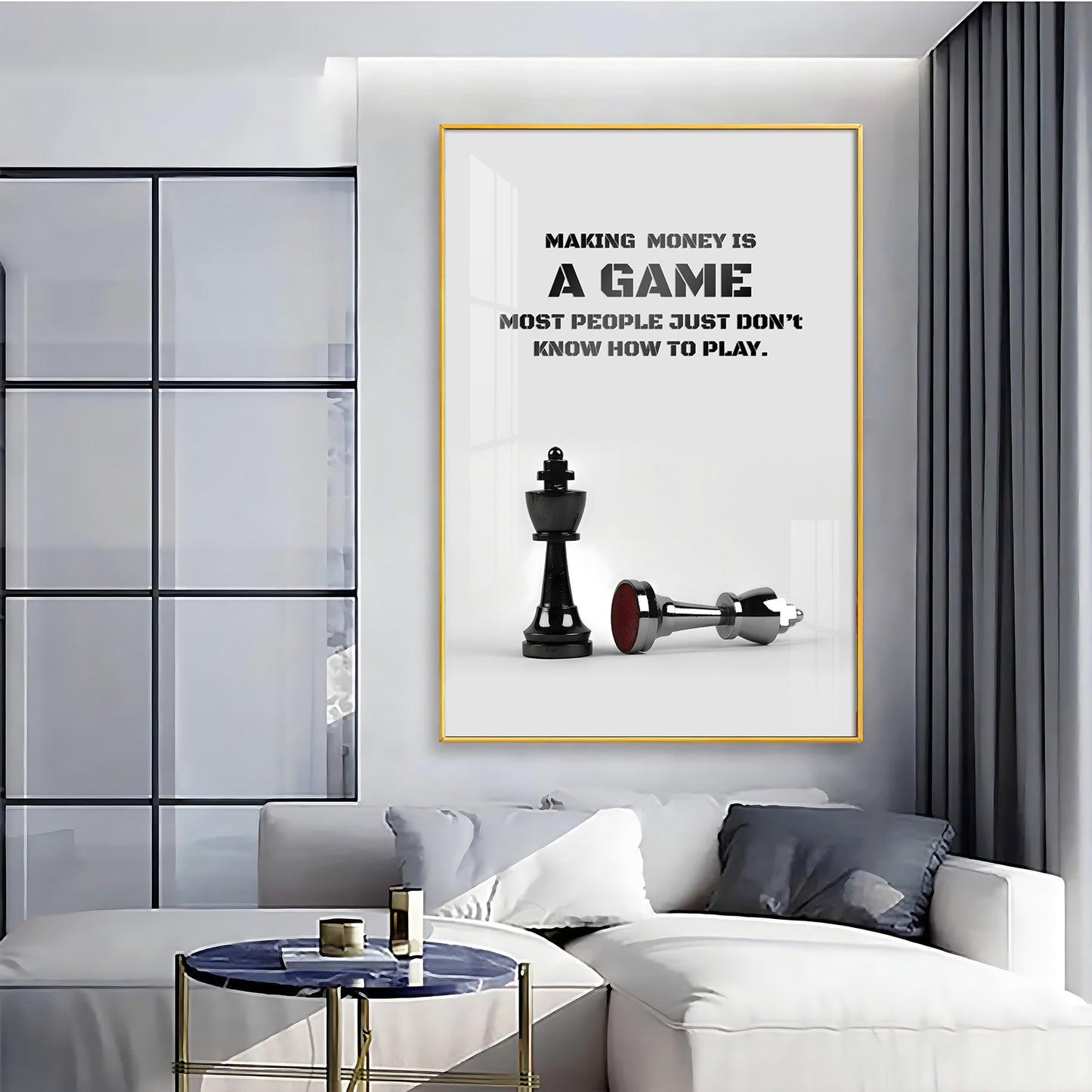 Making Money Is A Game Premium Acrylic Vertical Wall Art