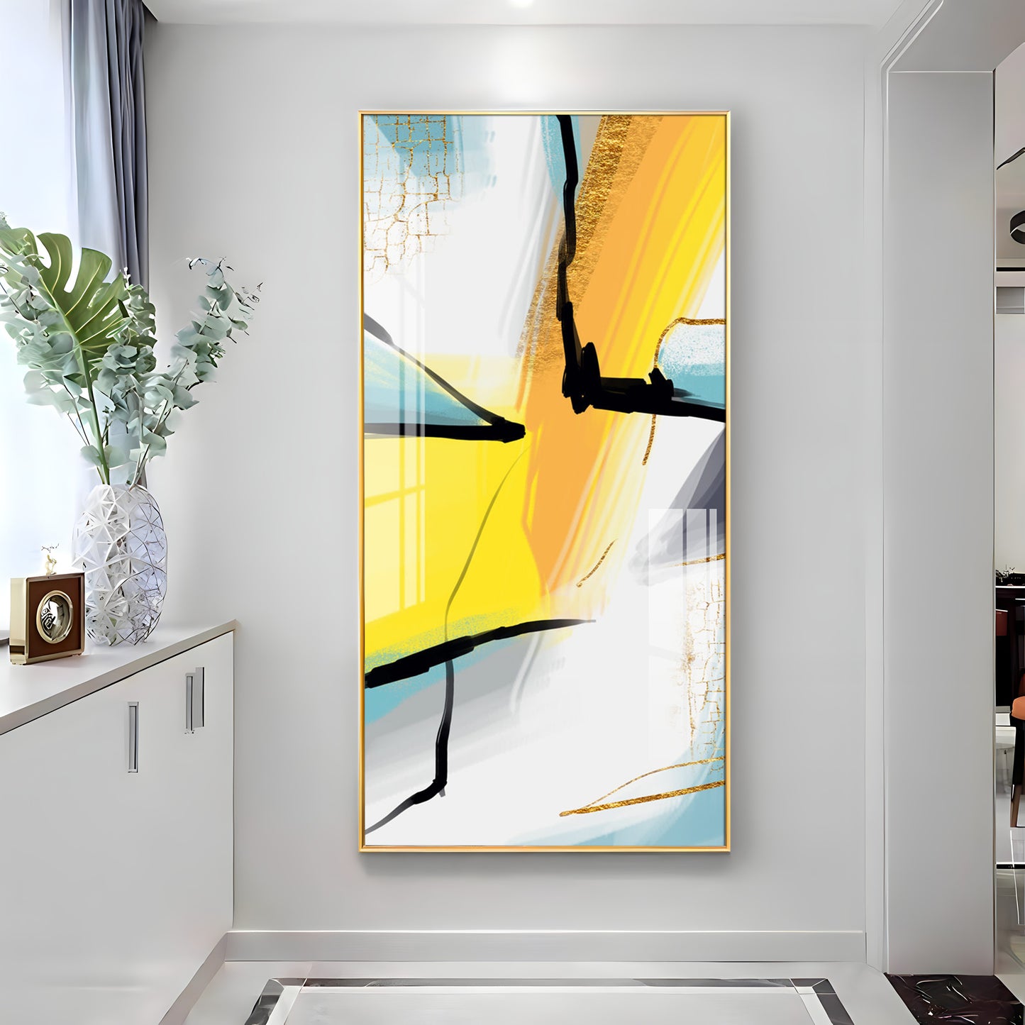 Color Strokes Premium Acrylic Vertical Wall Art