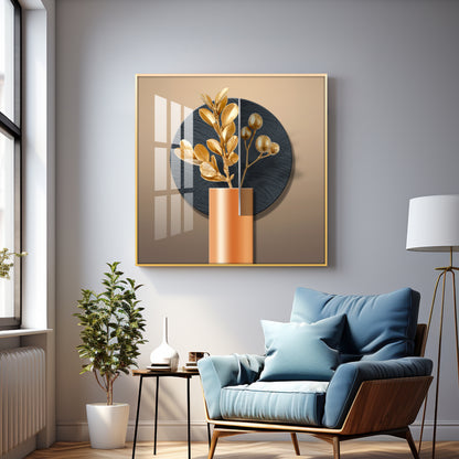 Modern Bloom Vase Premium Square Wall Art