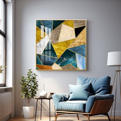 Abstract Colorful Patterns Premium Acrylic Square Wall Art